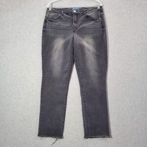 Democracy Men Jeans 12 Gray Denim Skinny Cutoff High Rise (32x36)